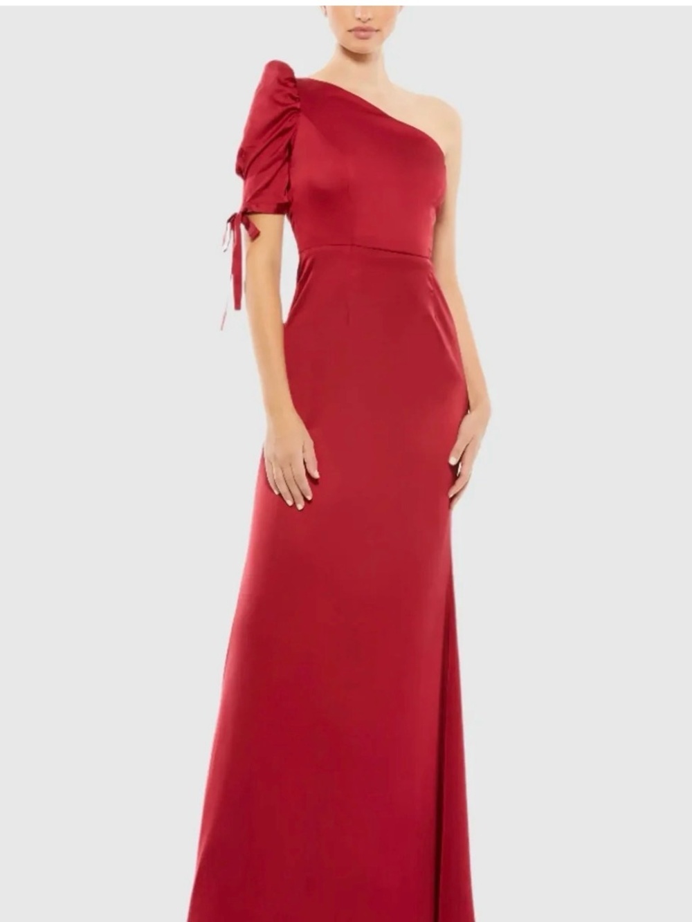 MAC DUGGAL
One Shoulder Puff Sleeve Trumpet Gown Size 16